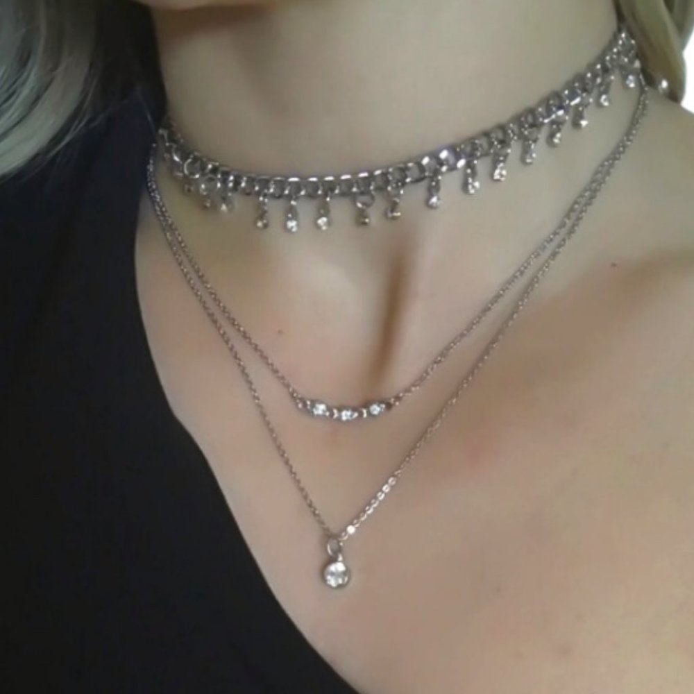 Silver Necklace Set - Picture 1 of 5